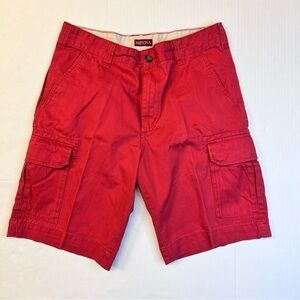 Merona Red Casual Cotton Blend golf vacation men's shorts  size 32.‎